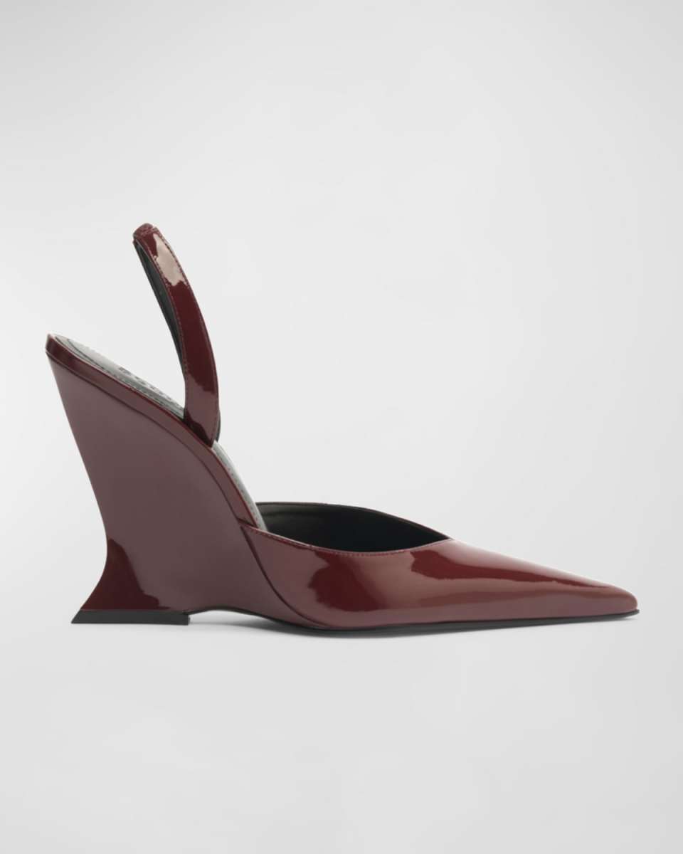 Siena Patent Wedge Slingback Pumps